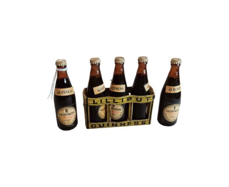 COLLECTION VINTAGE MINIATURE GUINNESS BOTTLES 