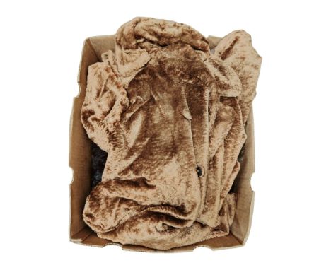 BOX OF FUR WRAPS AND VINTAGE COAT