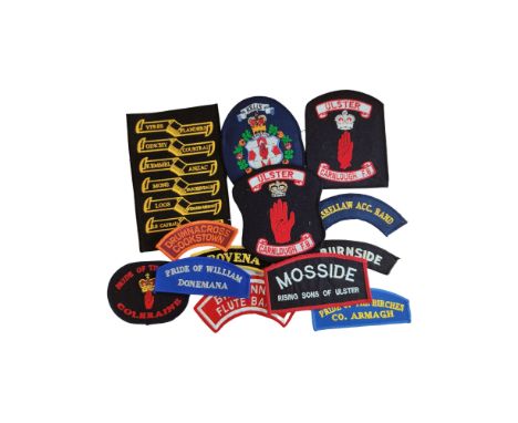 COLLECTION OF VINTAGE EMBROIDERED LOYALIST BADGES 