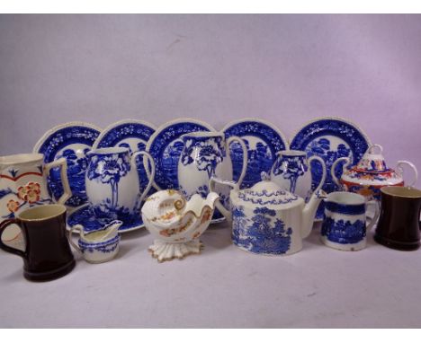 COPELAND SPODE BLUE &amp; WHITE and a quantity of other Staffordshire pottery and China