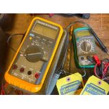 (1) Fluke 87 True RMS Multimeter, (1) Commercial Electric Meter, Model 10ADS