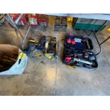 Lot of Grease Guns Consisting of (1) Snap-On Battery Operated Grease Gun w/ Battery, (3) Lincoln Bat