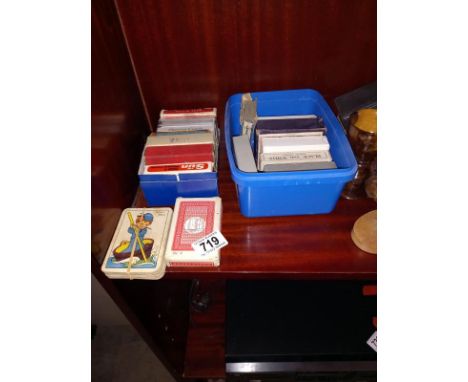 A quantity of vintage packs of playing cards