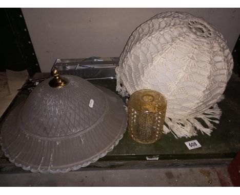 A quantity of light shades &amp; fitting