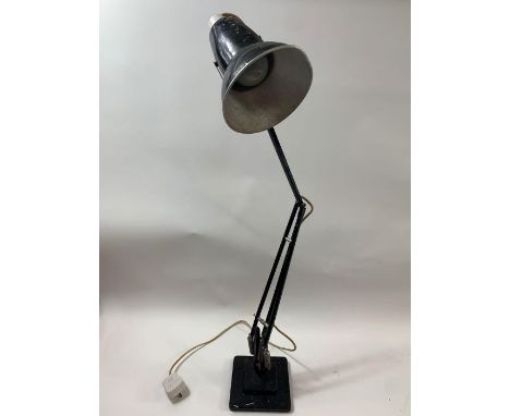 A 20th century two step black anglepoise lamp