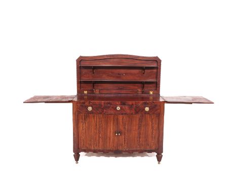 mahogany, with roller doors, ca. 1780, 127 x 94 x 58 cm.