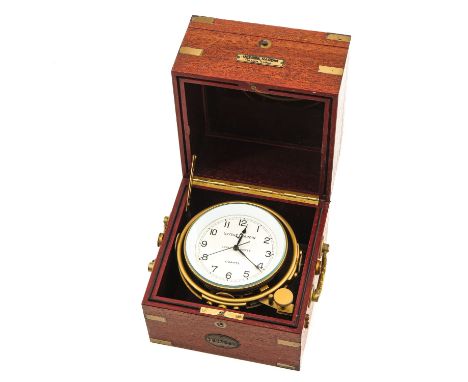 Ulysse Nardin, in the form of a marine chronometer, case number 1803597, height 19 cm.,