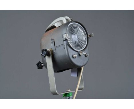 A Vintage Studio Light, untested, no maker's name visible, some surface oxidation to top, glass intact, on light stand