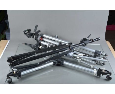 Studio Equipment, a Manfrotto 058 tripod, with 3 way head, 057 Auto Dolly, Courtney light stand, with Elenchrom boom, all sho