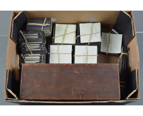 3¼ Inch Magic Lantern Slides, including 55 slides of China from a missionary series, 19 India and 30 England, France