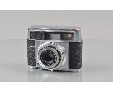 An Agfa Selecta M Camera, battery powered shutter and drive working, rangefinder functions, body G-VG, light wear, with 45mm 