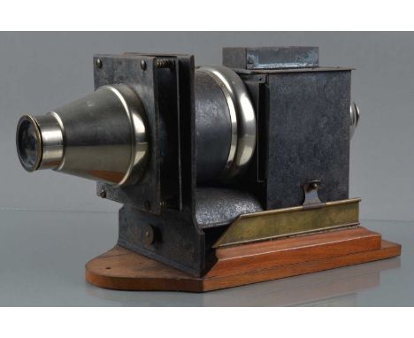 A Brevete S.G.D.G. Magic Lantern, with electric illuminant, no chimney, some surface oxidation and wear