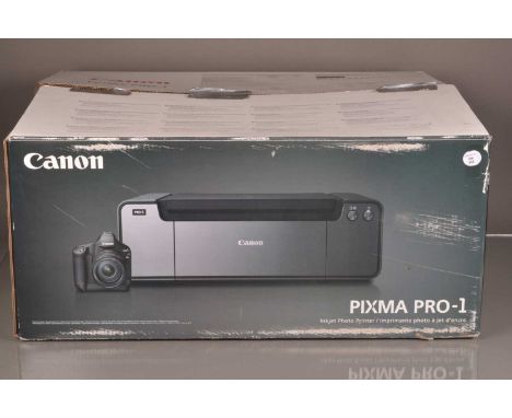 A Canon Pixma Pro-1 Printer, untested, VG, with CD-R tray, manuals, in makers box