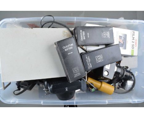 Cameras and Related Accessories, including several 8mm cine cameras, two Polaroid cameras, Metz flash units, batteries, filte