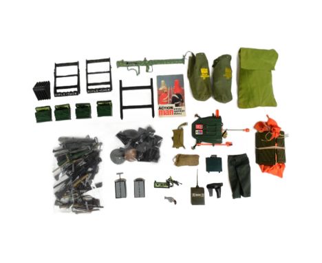 Action Man - a collection of vintage Palitoy Action Man playset accessories comprising a large assortment of weapons includin