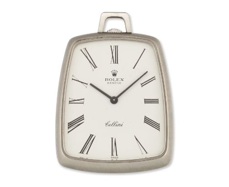 Rolex. An 18ct white gold keyless wind pocket watch, Circa 1970 Cellini, Reference 3727, Case number 39633670 19 jewel Cal: 1