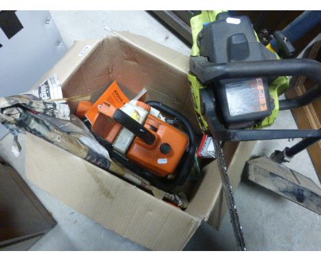 A stihl chainsaw and one other