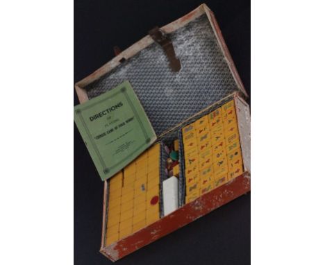 Vintage Boxed ' Chinese Game of Four Winds ' (Early Mah-jong) by Wing Kee of Hong Kong