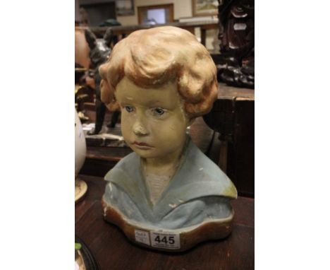 Vintage plaster bust of a child