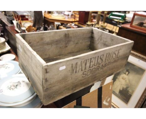 Vintage Wooden Mateus Rose Wine Crate