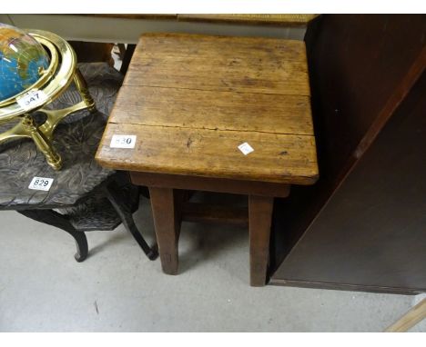 Early vintage rustic pine stool