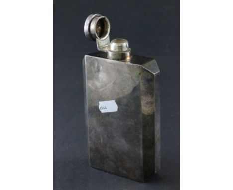 Art Deco Silver Plated Hip Flask