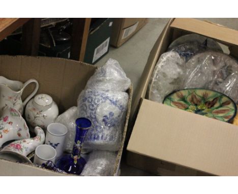 Mixed Lot of Ceramics including Pair Royal Worcester Wall Pockets, Heinrich Russian Fable Collectors Plates,  Delft, Royal Wi
