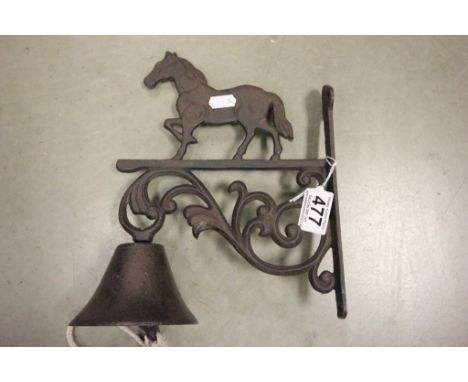 Vintage Style Cast Door Bell with Horse decoration