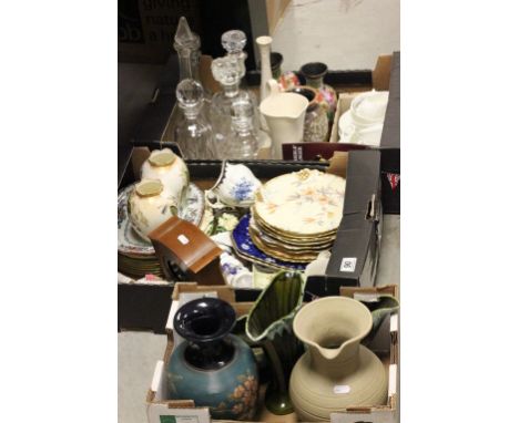 Good Collection of Mixed Ceramics and Glassware including Handpainted Victorian Cabinet Plates, Doulton Burlsem Plates togeth