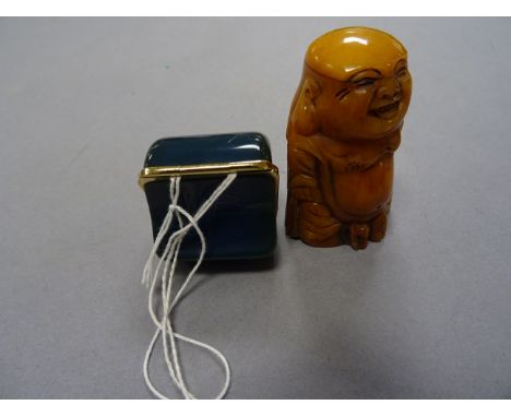 Bone netsuke of the Happy Buddha