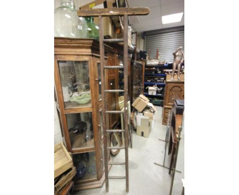 Vintage Pine Library Ladder