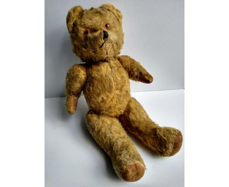A vintage musical Teddy with Thorens tag, in working order, 46 cm 
