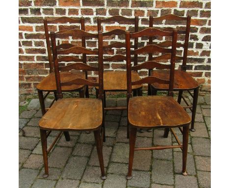 5 ladder back chairs with spade feet
