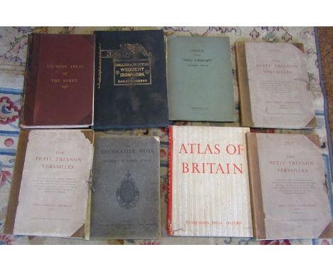 Large architectural books and atlases inc Victory Atlas of the World, Atlas of Britain, The decorative works of Robert &amp; 