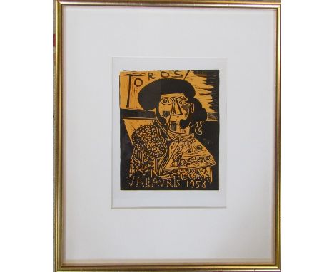 Pablo Picasso (1881-1973) plate signed lithographic print Toros Vallauris 1958 published in 1959 lithography by Fernand Mourl