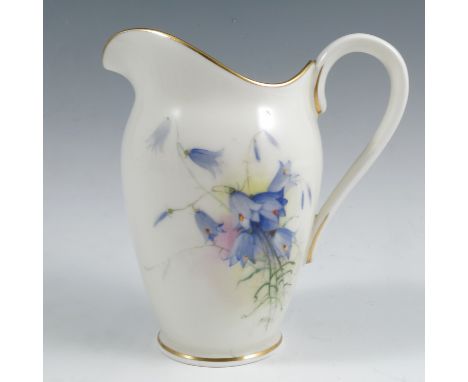 A Royal Worcester jug, decorated with harebells by Everett, 1932, height 5insCondition Report:  Inspected and no issues found