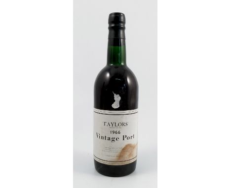 A bottle of Taylors 1966 Vintage Port