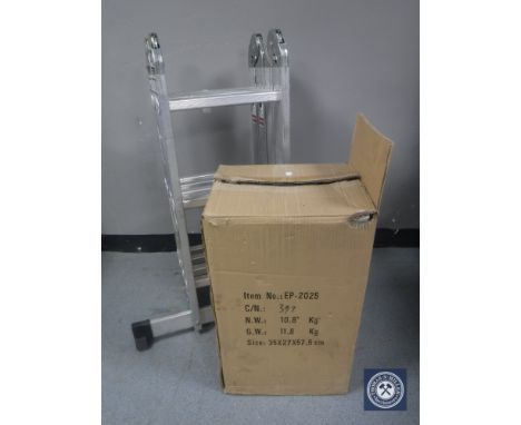 An aluminium multi purpose ladder and a de-humidifier 