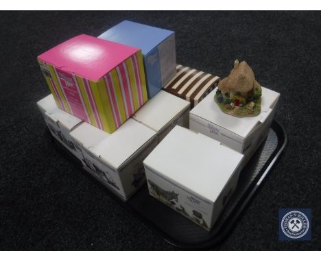 Ten boxed Lilliput Lane Collectors Club figures - Afternoon Tea, The Pig Sty, Parsley Cottage, Cabbage Patch Corner etc 