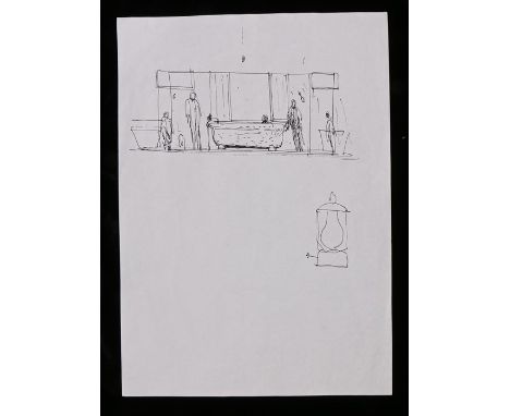 Gladiator sketch by Ridley Scott, from the production Gladiator (2000) the "Ridleygram" drawn in pen on a piece of A4 paper a