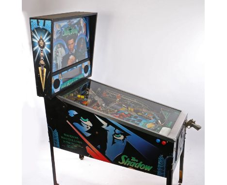 The Shadow Pinball machine, Bally circa 1994, Midway Manufacturing Company, Illinois USA, with the operations manual 