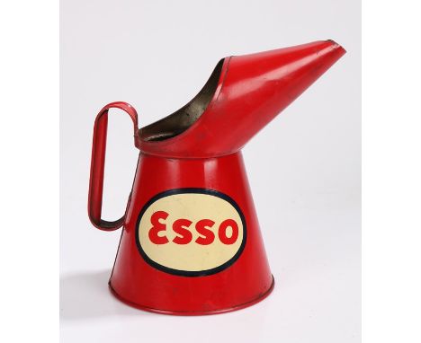Esso Half Gallon oil jug can, in red with Esso logo