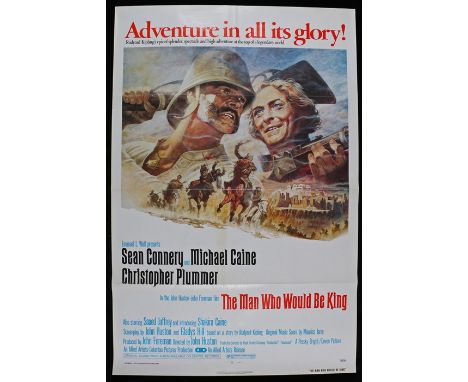 The Man Who Would Be King (1975) One Sheet poster, starring Sean Connery and Michael Caine, folded 