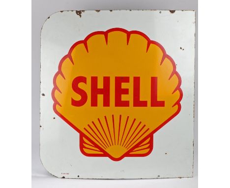Shell enamel sign, SHELL, 71.5cm diameter