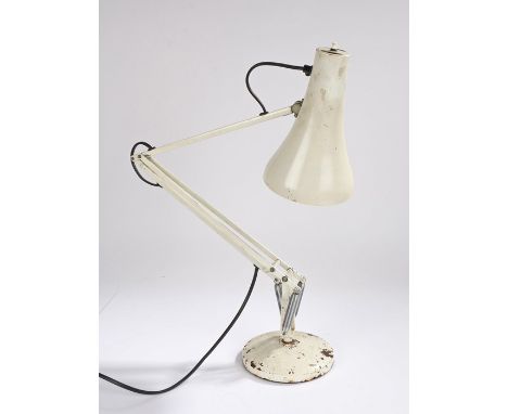 Anglepoise Herbert Terry &amp; Sons lamp, model number 90 in white with angled beam and weighted base