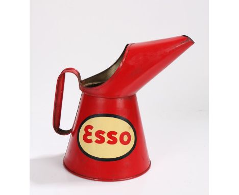 Esso Half Gallon oil jug can, in red with Esso logo
