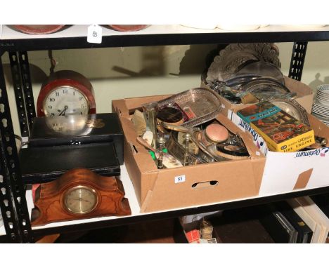 Simon Snorkel 1127 Corgi Fire Engine, mantel clocks, metalwares, cased cutlery, etc.
