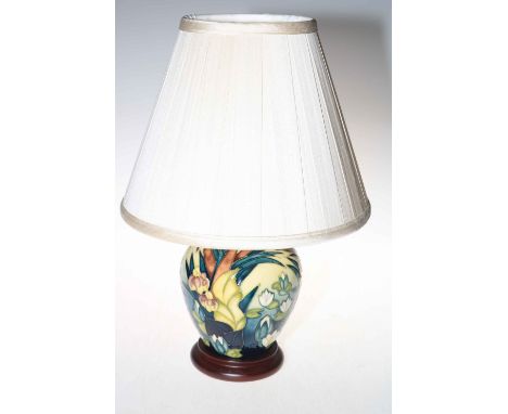 Moorcroft floral table lamp.