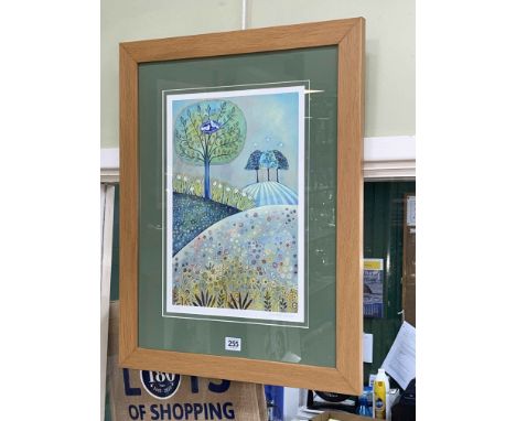 Nicolette Carter, Doves, signed limited edition print, 15/50, 40cm by 28cm, framed.