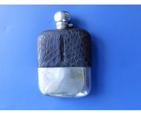 An EP mounted hip flask by John Dixon &amp; Sons,  5.9".